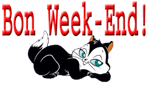 Gif animé bon week-end chat